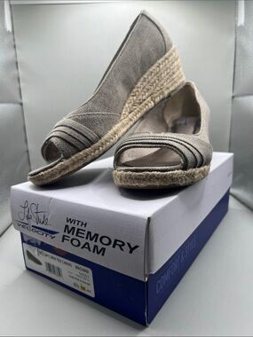 Life Stride Velocity Memory Foam Peep Toe Size 8.5 M